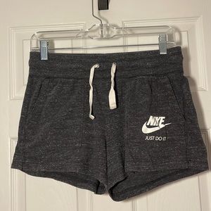 Nike dark gray, drawstring sweat shorts- size M